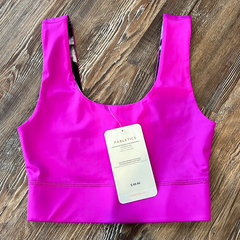 NWT Fabletics reversible sports bra